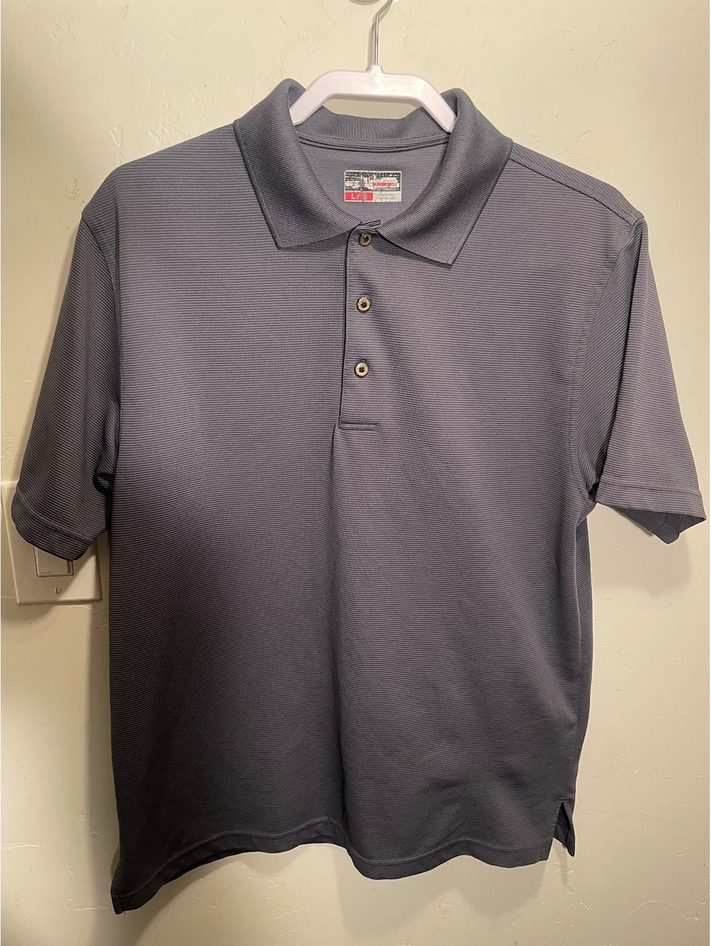 Grand Slam Performance Men's Polo Shirts Size Large 2 pack Navy Blue & Gray - Picture 5 of 10